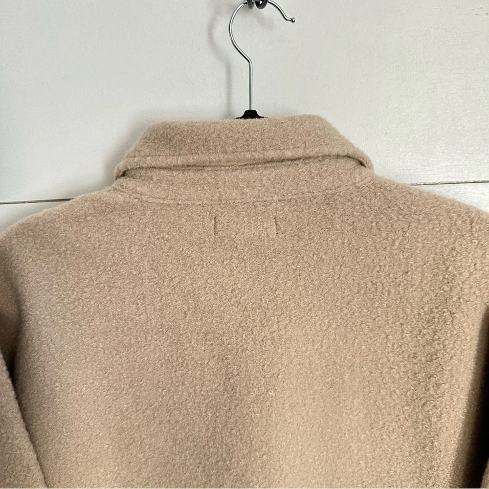 J CREW XXL Boucle woman tan polyester shirt jacket gorpcore wardrobe staple